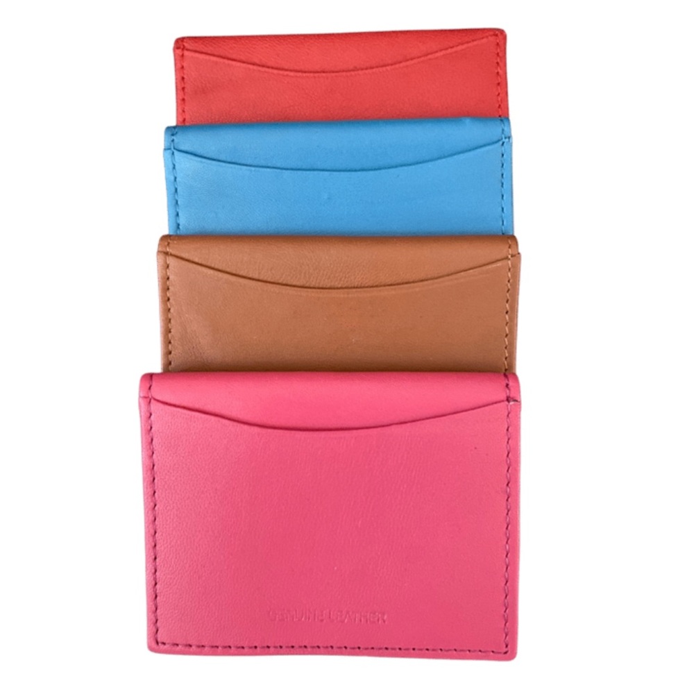 WILSONS LEATHER Slim Credit Card ID CashWrap CardCase Money Holder NWT